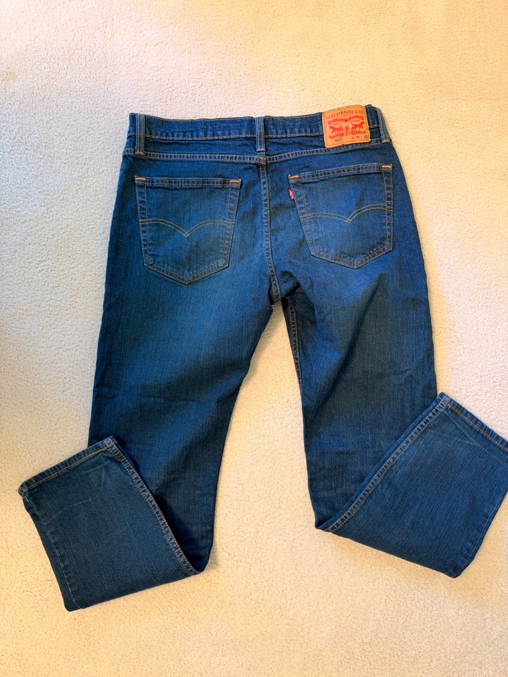 Mens Levis 502 Wash Jeans Size 36x32